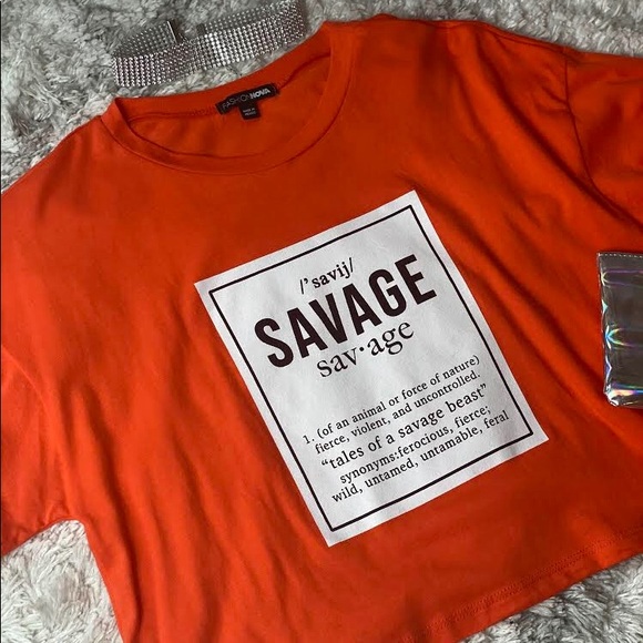 Fashion Nova Savage Cropped Top Size M - Picture 2 of 4